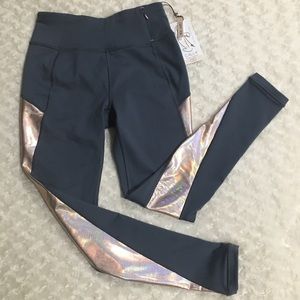 Calia Tight Fit High Rise Gray Pink 7/8 Legging XS